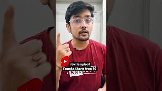 How to Upload Shorts on YouTube from PC 👌💻 Anuj Hajari English #shorts
