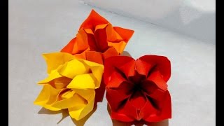 Bouquet for Christmas.  Origami Bunch of flowers for present. House decoration