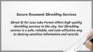 Secure Document Shredding Services