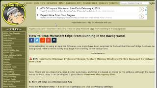 How to Stop Microsoft Edge From Running in the Background