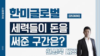 한미글로벌 (053690) - 세력들이 돈을 써준 구간은?