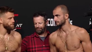 Encarada tensa Giga chikadze vs Calvin kattar UFC VEGAS 46