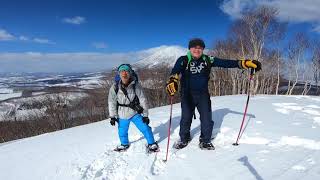 美原牧場 スノーシューツアー 夕映えの羊蹄山  20190218