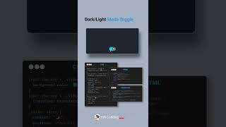 DARK /LIGHT MODE TOGGLE Using HTML CSS and JavaScript #darkmode #togglebuttons #dotween #shorts