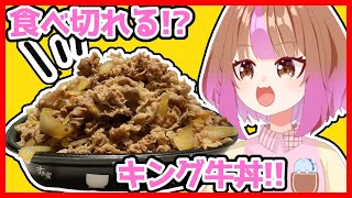 【検証】おチビなVTuberはキング牛丼食べ切れるの！？【実写】