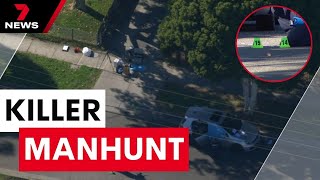 A killer gunman on the run in Melbourne’s south-east after a gangland style hit | 7 News Australia