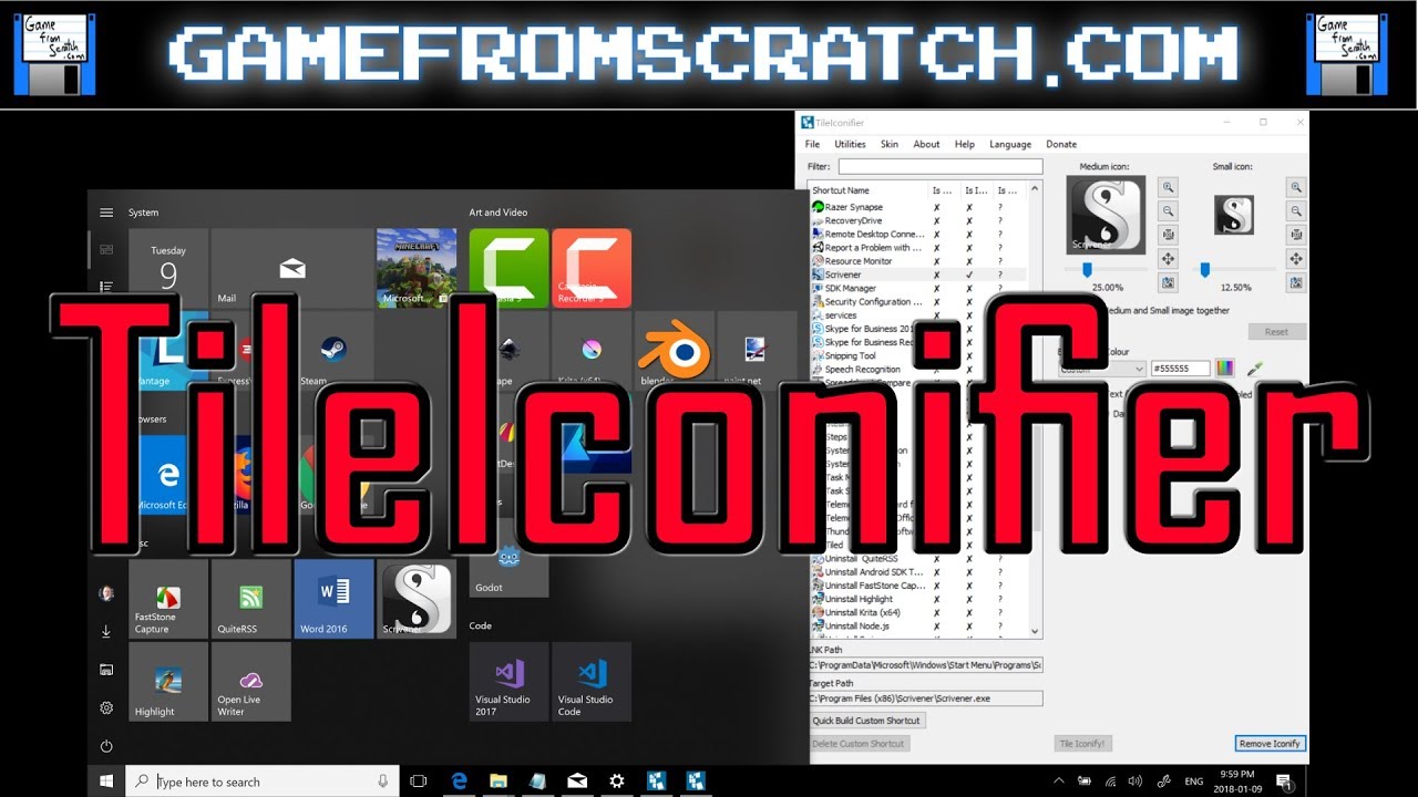 Tileiconifier The Start Menu Doesn T Have To Be Ugly Youtube