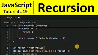 JavaScript Tutorial 19 - Recursive Function in JavaScript (Recursion)