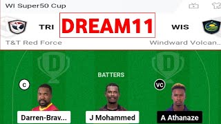 TRI VS WIS Dream11 Prediction|Wi Super50 Cup|
