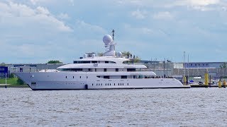 4K | Yacht MY ILONA lauch after Refit - Abeking and Rasmussen shipyard