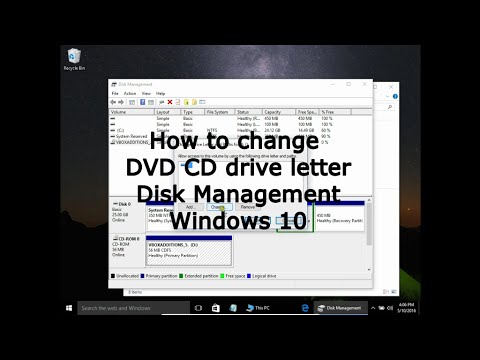 How to change DVD CD drive letter Disk Management Windows 10 How to change DVD CD drive letter Disk Management Windows 10