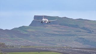 TURBULENCE and WINDSHEAR GO AROUND TAP A321N at Madeira Airport