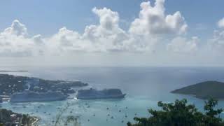 @norwegiancruiseline Encore massive cruise ship pulling into St. Thomas