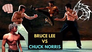 BRUCE LEE VS CHUCK NORRIS FIGHT SCENE REACT!