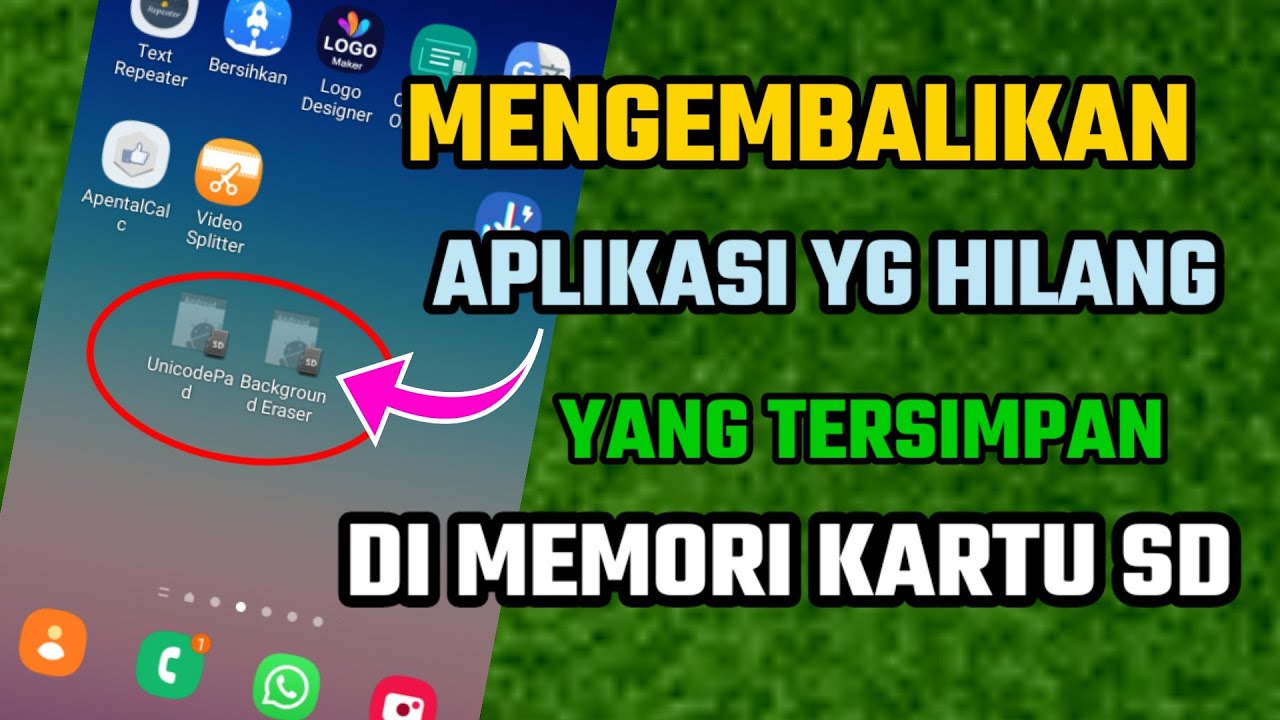 CARA MENGEMBALIKAN APLIKASI YG HILANG/TERHAPUS DI KARTU SD 2022 - YouTube