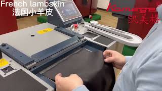 Kamege K300A compact Leather splitting machine for soft french lambskin to 1mm to 0.5mm