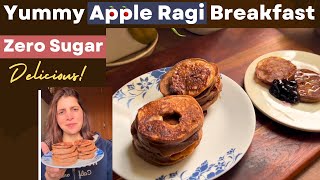 IT’s So Tasty ! Will Make This Every Morning | Apple Ragi PanCakes Recipe | No Sugar | Gut Friendly