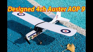 Designed 4 channel mini RC plane Auster AOP 9