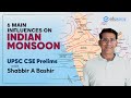 6 Main influences on Indian Monsoon | UPSC CSE Prelims | Shabbir A Bashir | Edukemy