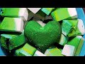 HALF DYED GREEN BLOCKS. Collab with @chalk.asmr.official -ASMR