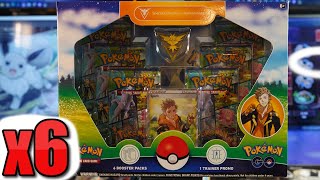 Opening x6 Pokemon Go Team Instinct Collection Box