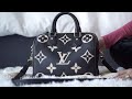 What's in my Bag and Review - Louis Vuitton Speedy Bandoulière 25 Bicolor Monogram Empreinte Leather