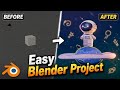 Blender Tutorial: Cute Astronaut Robot on a Tiny Planet (Beginner Friendly)