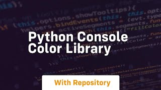 python console color library