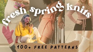 spring 2025 lookbook: 100 free knitting patterns 🌸