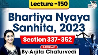 Bhartiya Nyaya Sanhita 2023 | Section 337-352 BNS 2023 | New Criminal Laws Detailed Lecture#150