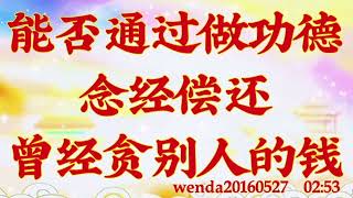 卢台长开示：能否通过做功德、念经偿还曾经贪别人的钱wenda20160527  02:53