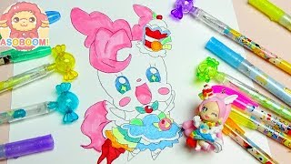 プリキュアアラモード　キラリンがキュアパルフェのおようふく❤️ぬりえであそんでみるよ☆キッズ アニメ おもちゃ ASOBOOM!