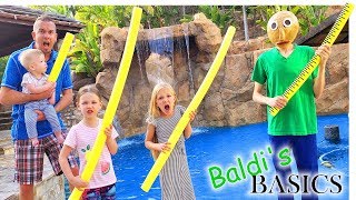 Baldi Takes Over Our Pool!!! Escaping Baldi's Resort!