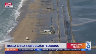 PCH closed by flooding in Huntington Beach