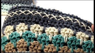 Annie's Crochet Afghan Club Box Six Opening and Demo of Stitching