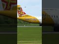 aurigny atr 72 600 landing at manchester airport shorts