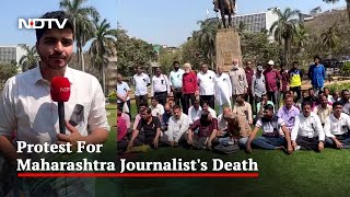 Protests In Mumbai Against Killing Of Journalist In Ratnagiri