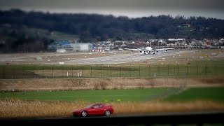 Heavy Crosswind 08.02.2016 @ zurich airport [live ATC]