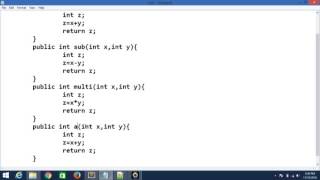 simple java calculator program using methods