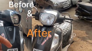 Suzuki Access 125 head light replacement | Mumbai lamington Road | cheapest bike market