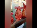 Fashion 60's Vases - Red - Original Murano Glass