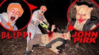 Evil BLIPPI EXE vs John Pork in the woods at 3 am