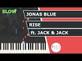 Jonas Blue - Rise ǀ Piano101 - Piano Tutorial ǀ Slow