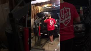 Engine removal time lapse