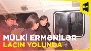 SON DƏQİQƏ | Laçın yolundan keçən mülki ermənilərin görüntüsü