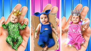 Rich Vs Broke Vs Giga Rich Pregnant In Jail! Wednesday vs Barbie! DIY Ideas