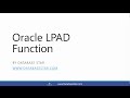 Oracle LPAD Function