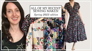 All of my recent sewing makes! | Spring 2023| Dresses, skirts, tops and more...