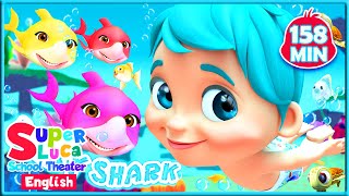 𝑵𝑬𝑾 Colorful Baby Shark 🦈| 2 Hour | Learn Colors | Dance Along | Super Luca Songs for Kids