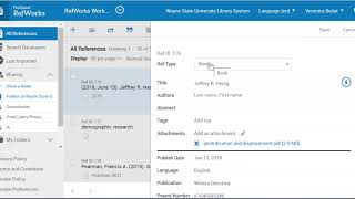 RefWorks: Upload a PDF
